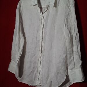Zara White Casual Button Down Shirt